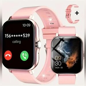 Smartwatch with Pink Strap
